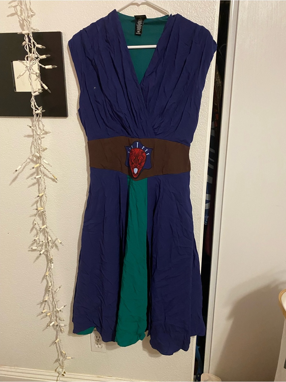 Her Universe Purple and Teal Star Wars V-Neck Dress